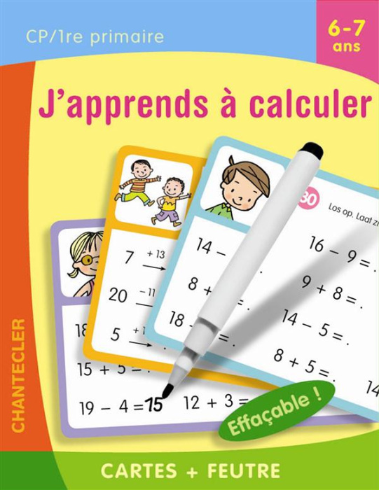 Emprunter J'apprends à calculer CP 6-7 ans. Cartes feutre livre