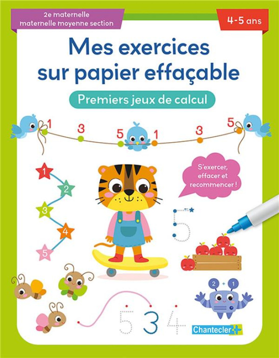 Emprunter Mes exercices sur papier effaçable MS. Premiers jeux de calcul livre