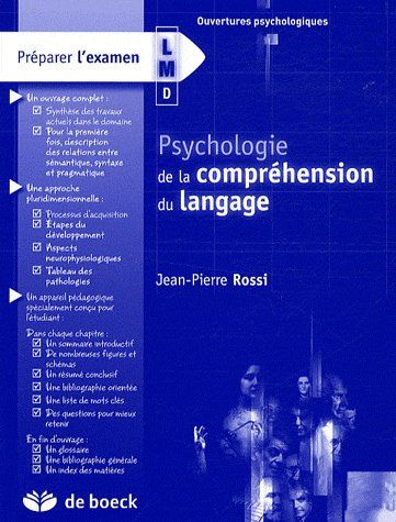 Emprunter Psycologie de la compréhension du langage livre