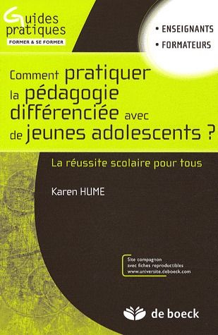 Emprunter Comment pratiquer la pédagogie différenciée avec de jeunes adolescents ? La réussite scolaire pour t livre