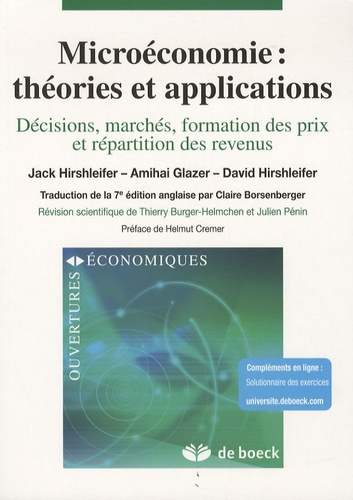 Emprunter Microéconomie : théories et applications. Décisions, marchés, formation des prix et répartition des livre