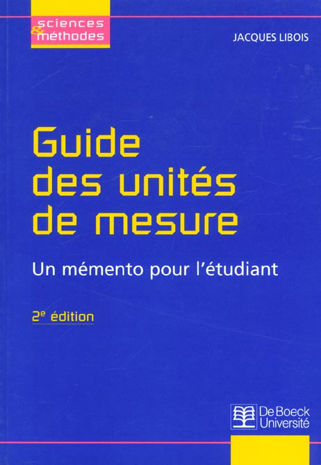 Emprunter GUIDE DES UNITES DE MESURE. Un mémento pour l'étudiant, 2ème édition livre