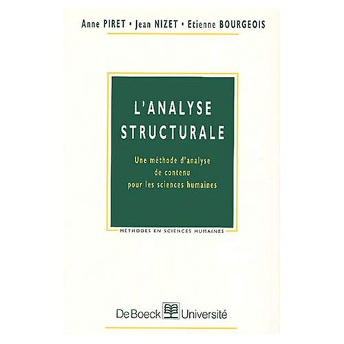 Emprunter L'analyse structurale. Une méthode d'analyse de contenu pour les sciences humaines livre