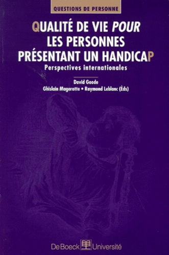 Emprunter QUALITE DE VIE POUR LES PERSONNES PRESENTANT UN HANDICAP. Perspectives internationales livre