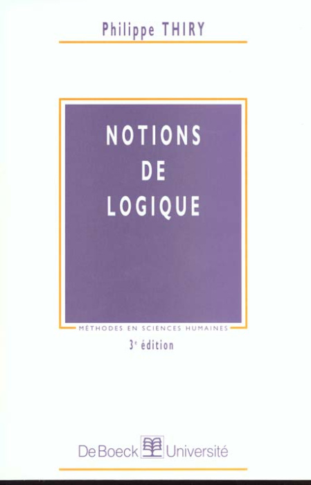 Emprunter NOTIONS DE LOGIQUE. 3ème édition livre