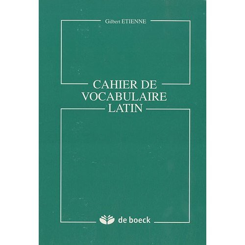 Emprunter CAHIER DE VOCABULAIRE LATIN livre