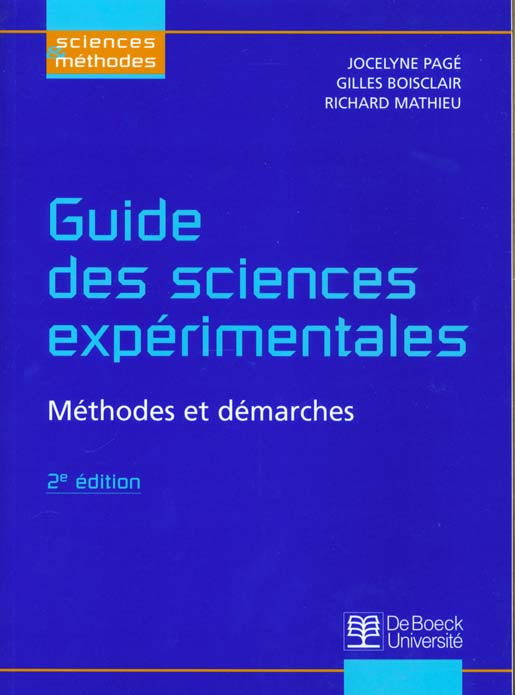 Emprunter Guide des sciences expérimentales. Méthodes et démarches, 2ème édition livre