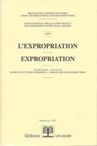 Emprunter EXPROPRIATION : MOYEN-AGE ET TEMPS MODERNE livre