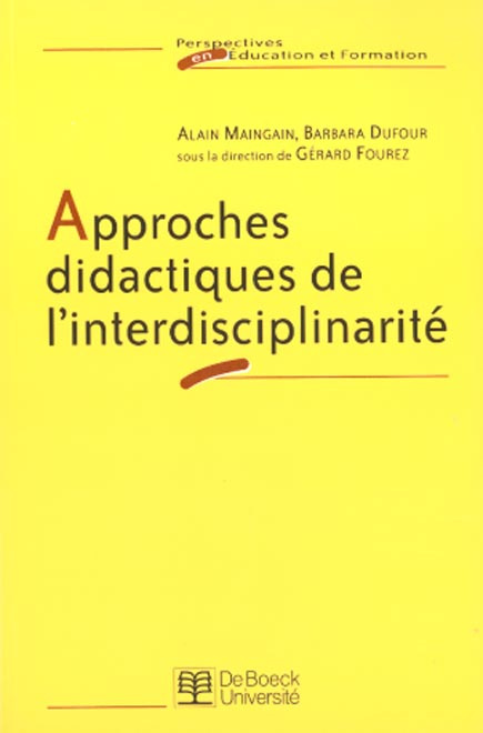Emprunter Approches didactiques de l'interdisciplinarité livre