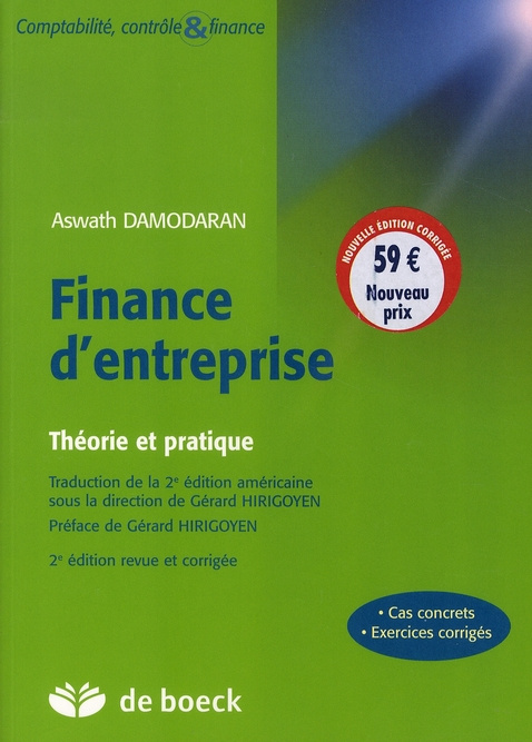 Emprunter Finance d'entreprise. Théorie et pratique, 2e édition revue et corrigée livre