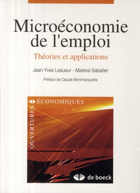 Emprunter Microéconomie de l'emploi. Théories et applications livre