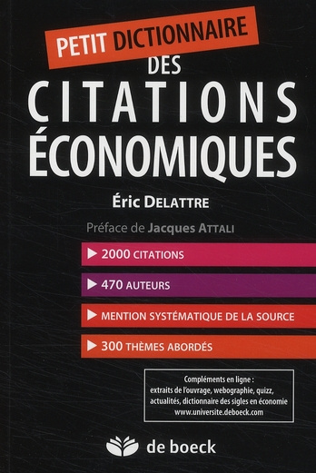 Emprunter Petit dictionnaire des citations économiques livre