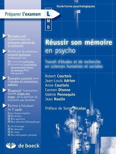 Emprunter Réussir son mémoire en psycho. Elaboration et rédaction du travail d'étude et de recherche livre