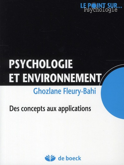 Emprunter Psychologie et environnement. Des concepts aux applications livre