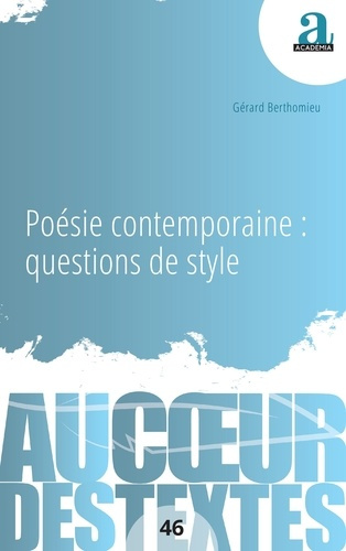 Emprunter Poésie contemporaine : questions de style livre