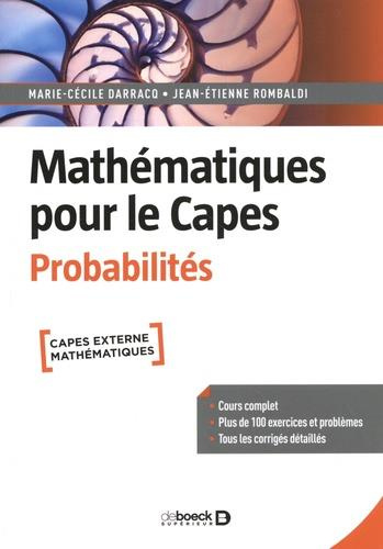 Emprunter Mathématiques pour le Capes. Probabilités livre