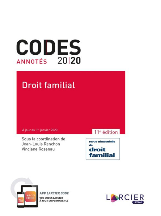 Emprunter Droit familial. Code annoté à jour au janvier 2020, Edition 2020 livre
