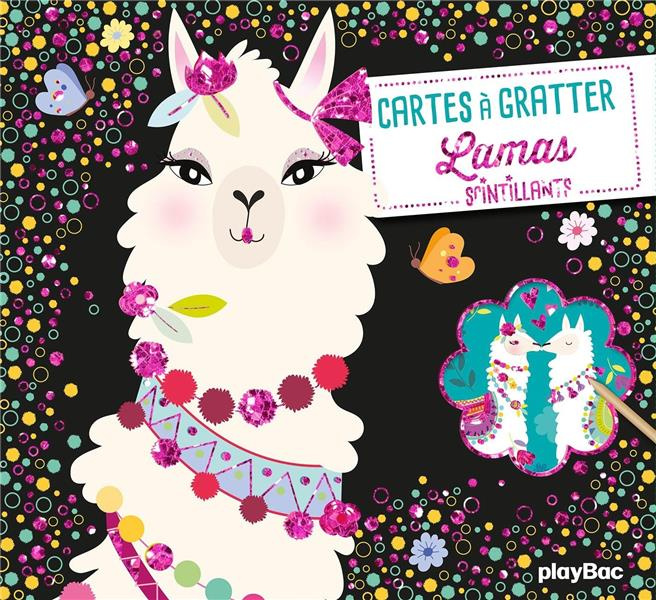 Emprunter Cartes à gratter lamas scintillants. Avec 1 stylet en bois double embout livre