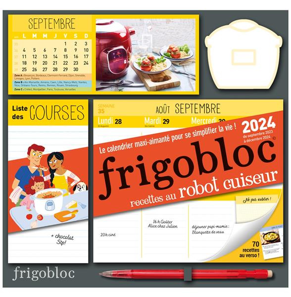 Emprunter Frigobloc Hebdomadaire Robot cuiseur. Le calendrier maxi-aimanté pour se simplifier la vie ! Avec un livre