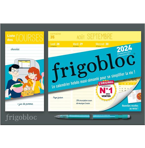 Emprunter Frigobloc. Le calendrier hebdo maxi-aimanté pour se simplifier la vie ! Avec 1 porte-mines, Edition livre