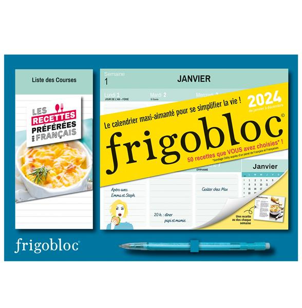 Emprunter Mini frigobloc hebdomadaire Les recettes préférées des français. De janvier à décembre 2024. Avec 1 livre