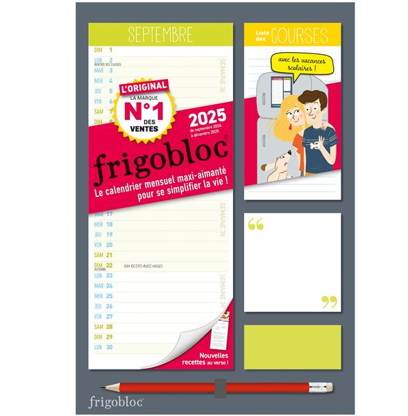 Emprunter Mini Frigobloc mensuel. Le calendrier mensuel maxi-aimanté pour se simplifié la vie ! Avec 1 crayon, livre