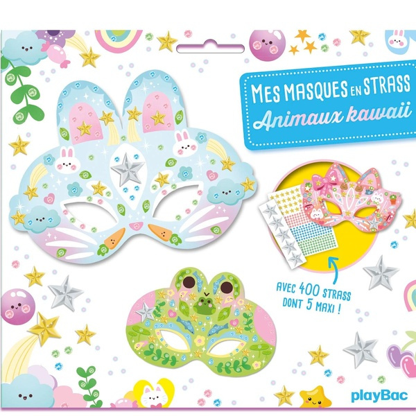 Emprunter Mes masques en strass Animaux Kawaii. Avec 400 strass dont 5 maxi ! livre