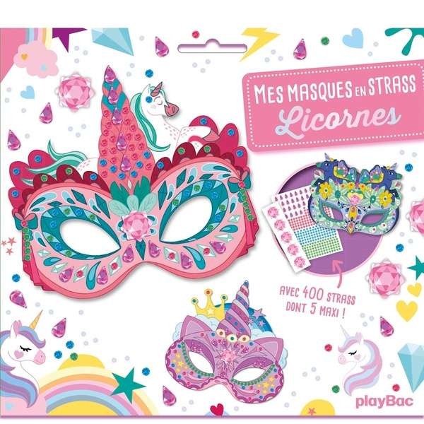 Emprunter Mes masques en strass Licornes. Avec 400 strass dont 5 maxi ! livre