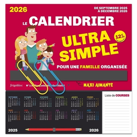 Emprunter Le calendrier ultra simple pour une famille organisée ! - Edition septembre 2025 - décembre 2026 livre