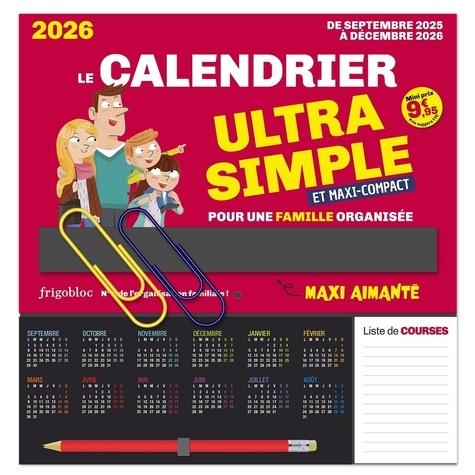 Emprunter Le calendrier ultra simple et maxi-compact pour une famille organisée - Ed. sept. 2025 - déc. 2026 livre
