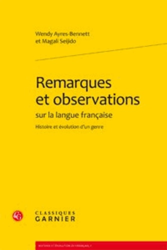 Emprunter REMARQUES OBSERVATIONS SUR LANGUE FRANCAISE -HISTOIRE EVOLUTION D GENRE livre