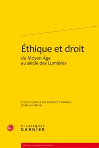 Emprunter ETHIQUE DROIT MOYEN AGE AU SIECLE LUMIERES livre