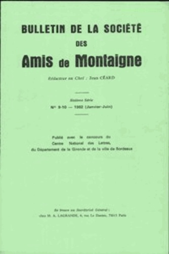 Emprunter BULLETIN SOCIETE AMIS MONTAIGNE VI 1982-1 9-1 livre