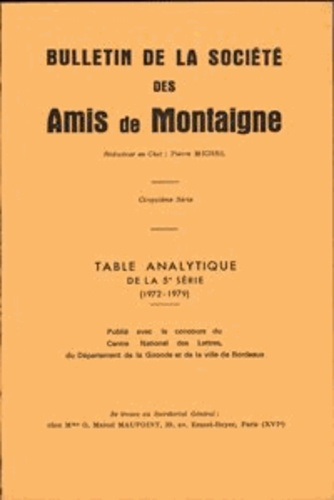 Emprunter BULLETIN SOCIETE AMIS MONTAIGNE V 1979-3 33 livre