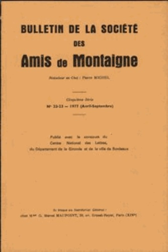 Emprunter BULLETIN SOCIETE AMIS MONTAIGNE V 1977-2 22-23 livre