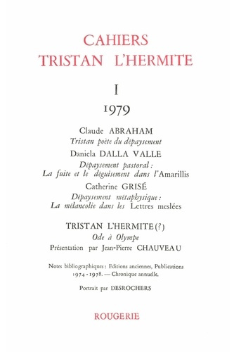Emprunter CAHIERS TRISTAN L HERMITE 1979 I livre