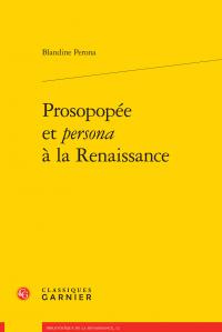 Emprunter PROSOPOPEE PERSONA RENAISSANCE livre