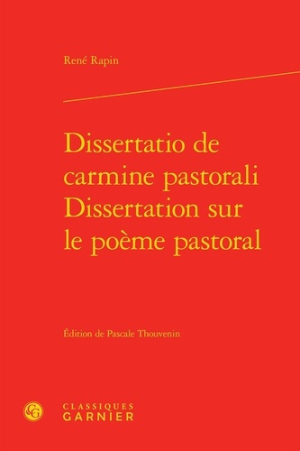 Emprunter DISSERTATIO CARMINE PASTORALI DISSERTATION SUR POEME PASTORAL livre