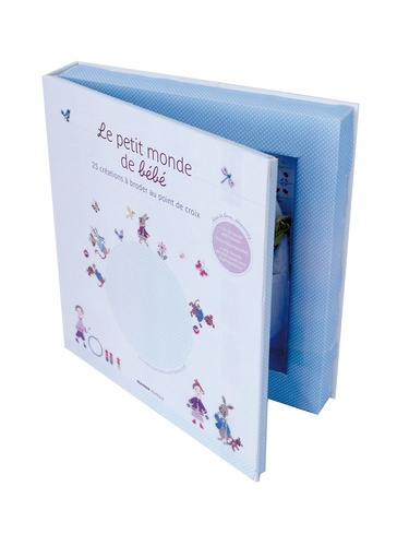 Emprunter Coffret Le petit monde de bébé. 25 créations à broder au point de croix. 1 livre, 3 échevettes et un livre