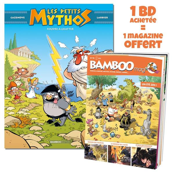 Emprunter Les petits mythos Tome 1 : Foudre à gratter. Avec Bamboo Mag N° 78, juillet-août-septembre 2022 offe livre