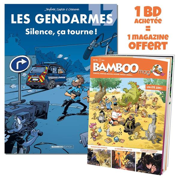 Emprunter Les Gendarmes Tome 17 : Silence, ça tourne ! Avec Bamboo Mag N° 78, juillet-août-septembre 2022 offe livre