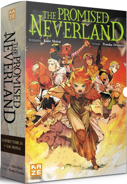 Emprunter The Promised Neverland Tome 16 : Lost boy. Avec un Gag manga 5 silhouettes à détacher livre