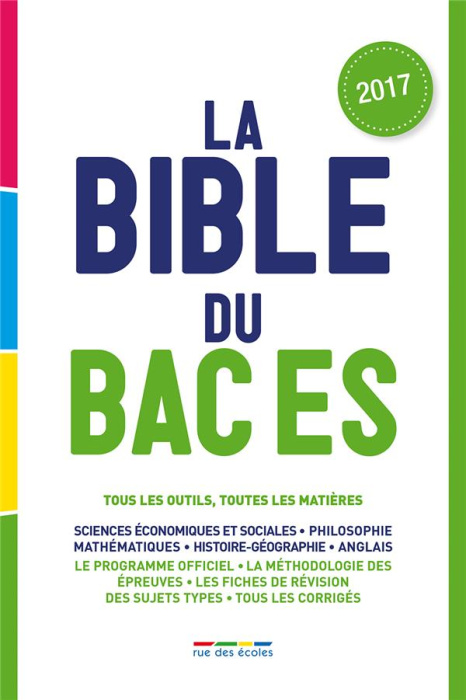 Emprunter La bible du Bac ES. Edition 2017 livre