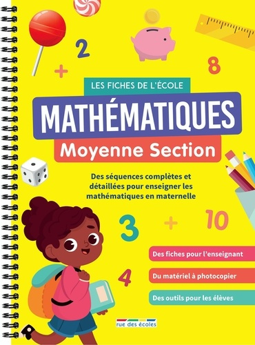 Emprunter Mathématiques moyenne section Les fiches de l'école. Un matériel pédagogique prêt à l'emploi livre