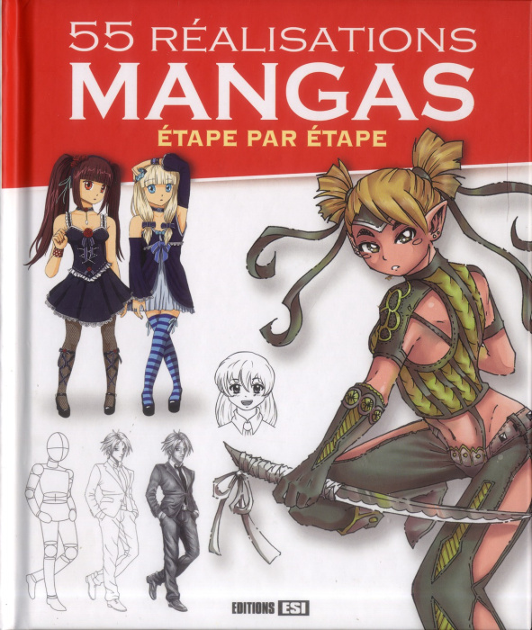 Emprunter 55 réalisations mangas étape par étape livre