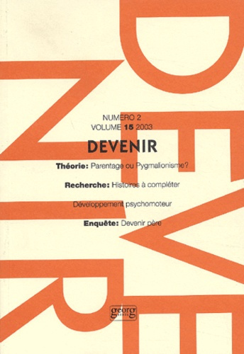 Emprunter DEVENIR VOL 15 N 2 2003 livre