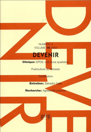 Emprunter Devenir Volume 16 N° 4/2004 livre