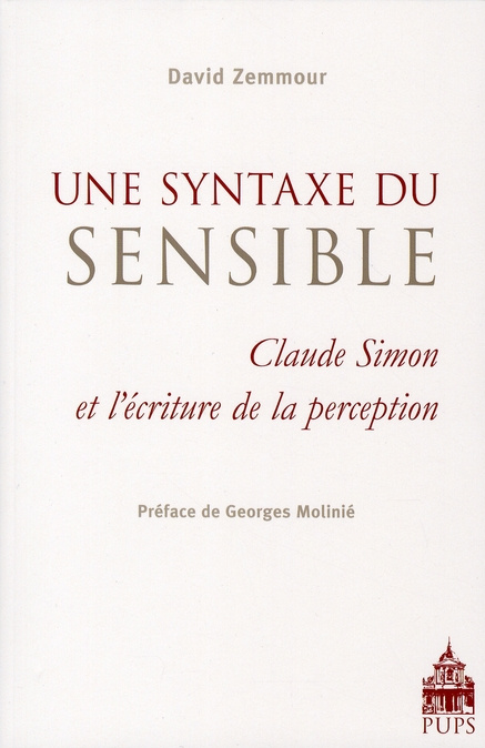 Emprunter Une syntaxe du sensible. Claude Simon et l'écriture de la perception livre