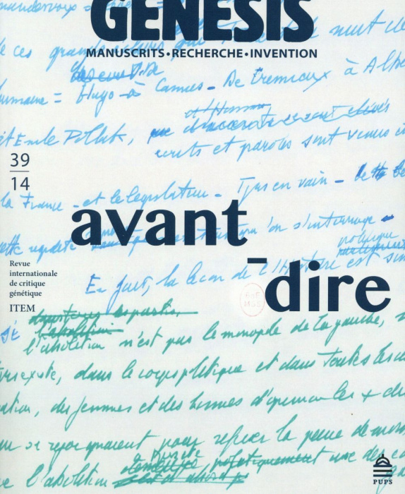Emprunter Genesis N° 39/2014 : Avant-dire. La genèse écrite des genres oraux livre