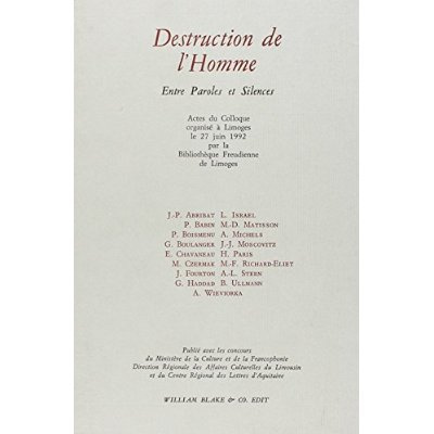 Emprunter Destruction de l'homme. Entre paroles et silences livre